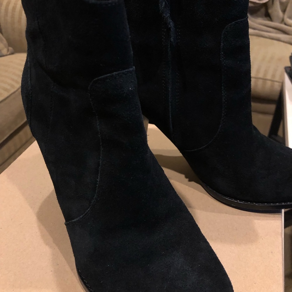 Black suede Joie boots